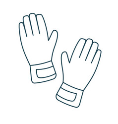 Outline Snowboard Or Ski Gloves Icon Editable