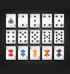 Poker Cards Spade Set