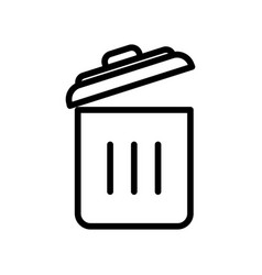 Trash Can Icon Cleanliness Throw Garbage In Its