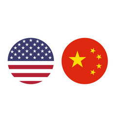 Us And Chinese Icon Flags