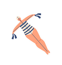 Kite Shaped Like A Woman In Striped Swimwear