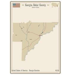 Map Of Baker County In Georgia