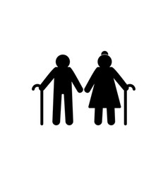 Old Couple Flat Style Icon