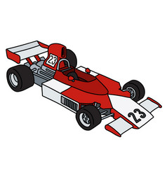 Red And White Racecar