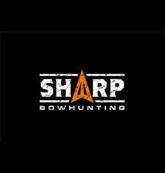 Sharp Rustic Arrowhead Arrow Spear Hunting Logo