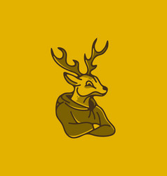 Design Of Deer Wearing A Hoodie