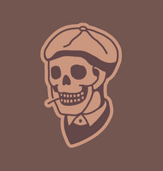 Mafia Style Skull Sticker