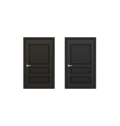 Realistic Entrance Doors Dark Doors Isolated