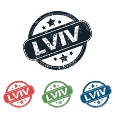 Round Lviv City Stamp Set