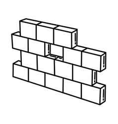 Cement Blocks Icon Doodle Hand Drawn Or Outline