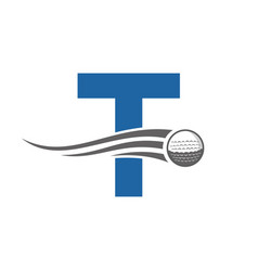 Letter T Golf Logo Symbol Hockey Design Based