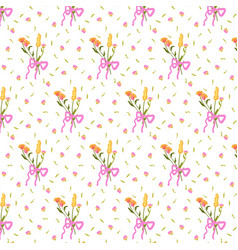 Seamless Pattern With Wild Flowers Summer Floral