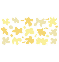 Set Of Organic Irregular Blob Shapes Yellow