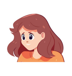 Smiling Girl With Cute Brown Hair Avatar