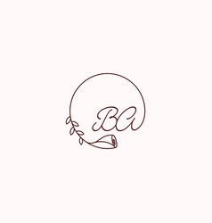 Ba Floral And Fashion Concept High Quality Logo