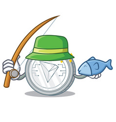 Fishing Tron Coin Character Cartoon