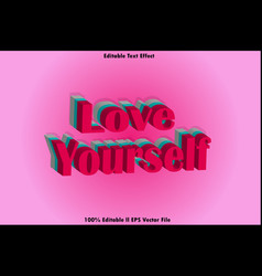 Love Yourself Editable Text Effect