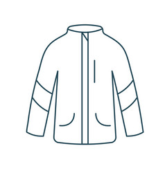 Outline Snowboard Or Ski Jacket Icon Editable