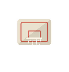 Basketball Board Icon Flat School Sport