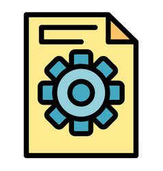 Gear Sheet Icon Flat