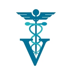 Isolated Caduceus And Vet Design