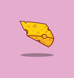 Cheese Food Flat Icon Design