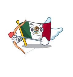 Cupid Flag Mexico In Cartoon Shape