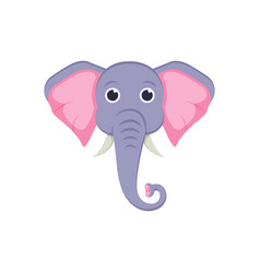 Elephant Face Cartoon Character