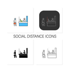 Shop Social Distance Icons Set