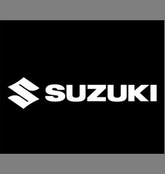 Suzuki Brand Logo Car Symbol With Name White