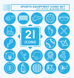 Icon Set Sports Equipment Related To Sports