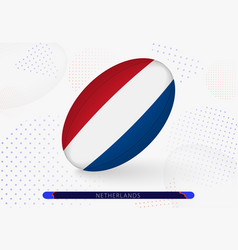 Rugby Ball With The Flag Of Netherlands