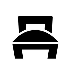 Single Bed Silhouette Icon Or Accommodation Icon