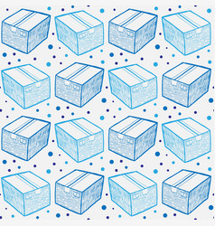 Cardboard Box Seamless Pattern