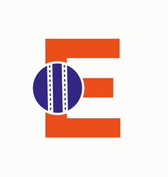 Cricket Logo On Letter E Concept Club