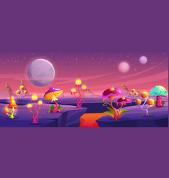 Fantasy Mushroom Planet Surface Alien Forest