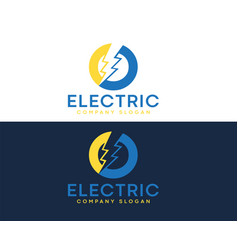 O Electric Letter Logo Design With Lighting