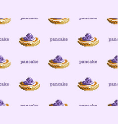 Pancake Cartoon Character Seamless Pattern