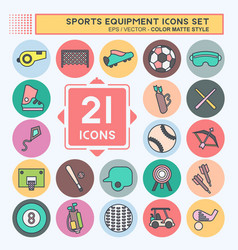 Icon Set Sports Equipment Related To Sports