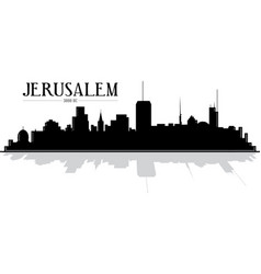 Jerusalem Israel Skyline Silhouette