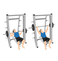 Man Doing Smith Machine Incline Bench Press