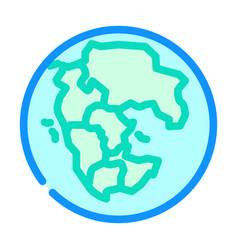 Pangaea Earth Continent Map Color Icon