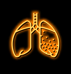 Silicosis Disease Neon Glow Icon