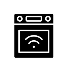 Smart Stove Black Glyph Icon