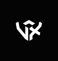 Vx logo monogram with slash style design template Vector Image