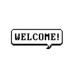 Welcome Text Pixel Vector Images (50)