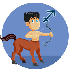 Cartoon Sagittarius Zodiac Sign Funny