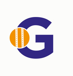 Cricket Logo On Letter G Concept Club