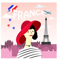 Fashion French Woman Poster