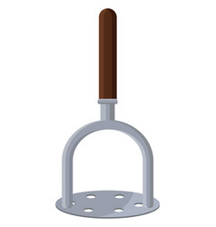 Metal Potato Mashing Tool On A White Background